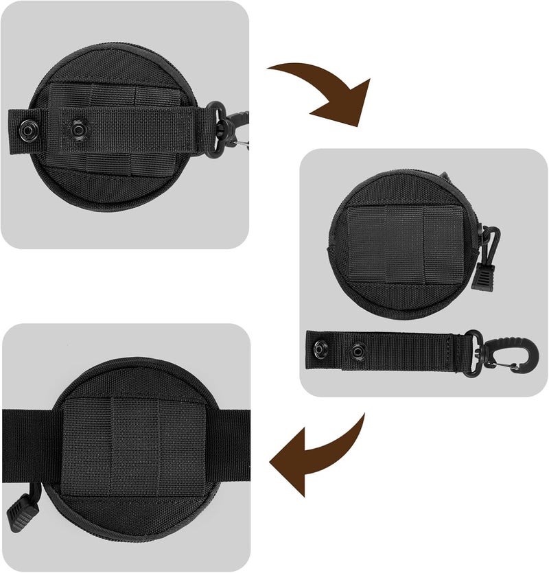 FRTKK 2 Pack Tactical Compact EDC Pouches Military Molle Utility Pouch Accessories Organizer Pouch Coin Purse Keychain Pocket Credit Card Holder Waist Pack - Image 4